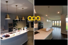 3-Gold-Pendant-Lights-and-Large-White-Light